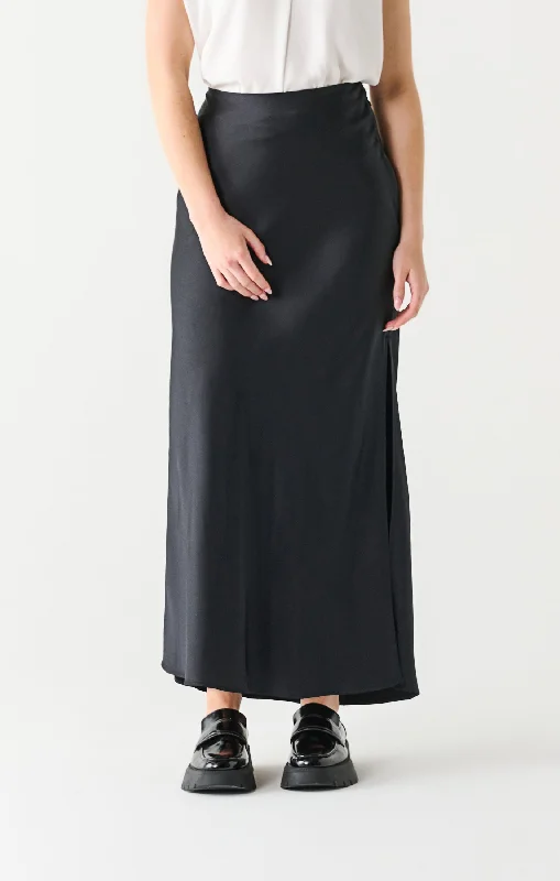 Act Now Satin Maxi Skirt