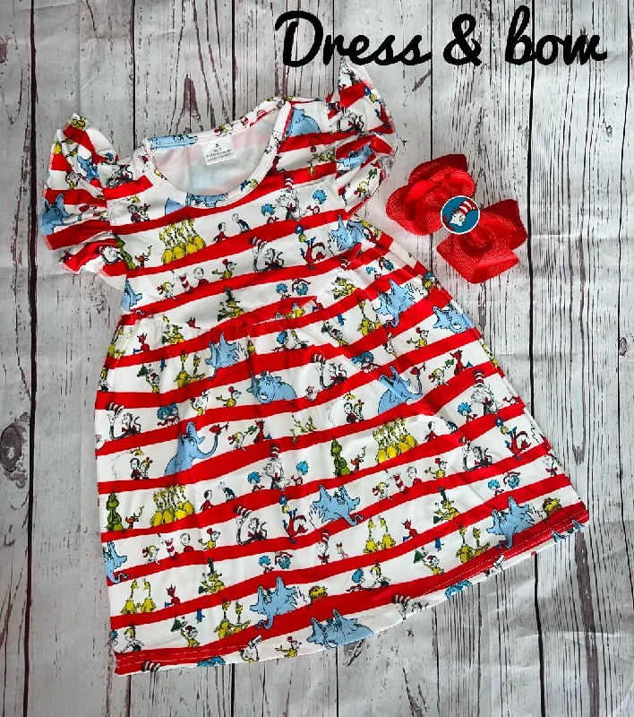 Savings Event Dr. Seuss Pearl dress and bow