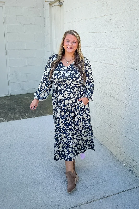 Special Discount That's How Love Goes Floral Midi Dress