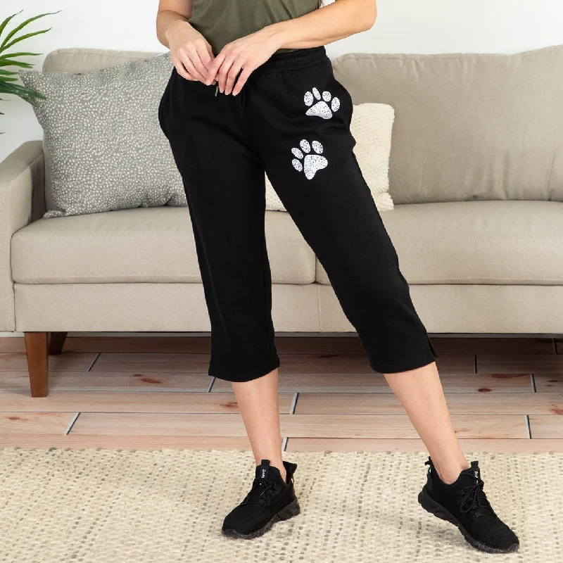 Value Deals Hot dealsPaw Print Capri Sweatpants