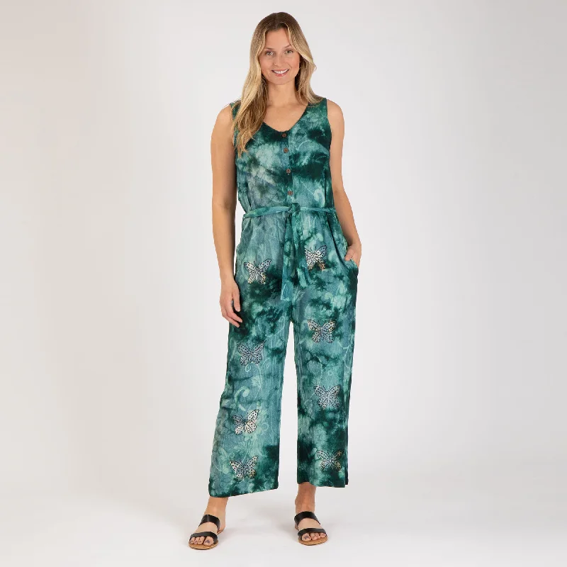 Shop and Save FashionButterflies in Bloom Hand Crafted Jumpsuit
