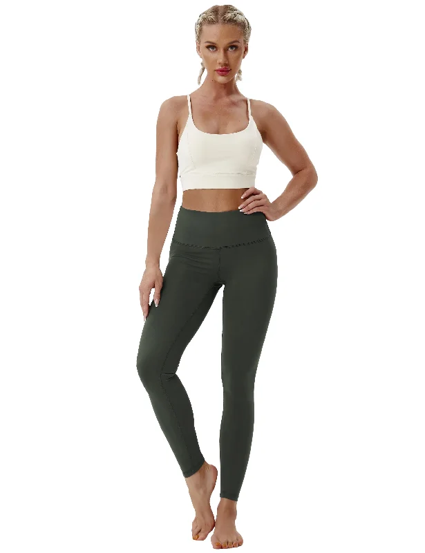 High Waist Gym Pants olivegray_Gym