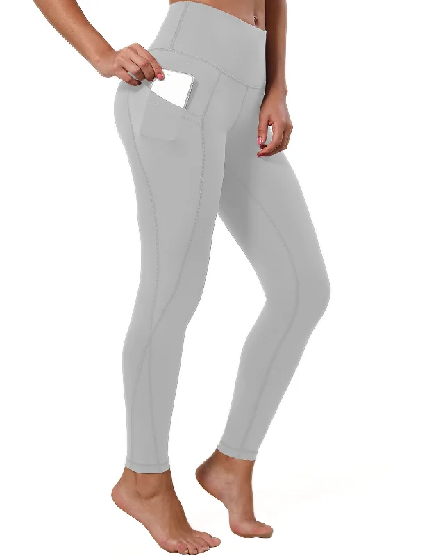 High Waist Side Pockets Jogging Pants lightgray_Jogging