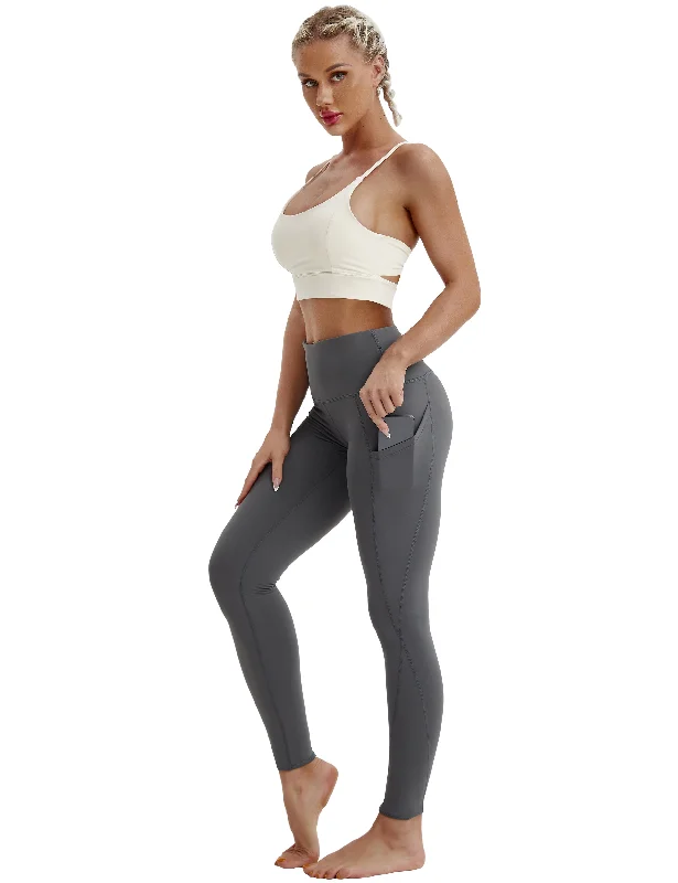 Incredible Offers FashionableHigh Waist Side Pockets Running Pants shadowcharcoal_Running Incredible Offers FashionableHigh Waist Side Pockets Running Pants shadowcharcoal_Running