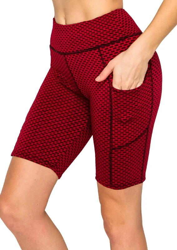 Exclusive Deal Best sellersTextured 3D Booty Bike Shorts - High Waist Compression Slimming Butt Lift Checkered Biker Shorts with Pockets Exclusive Deal Best sellersTextured 3D Booty Bike Shorts - High Waist Compression Slimming Butt Lift Checkered Biker Shorts with Pockets