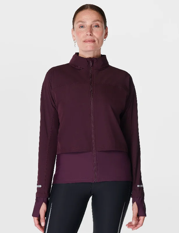 Fast Track Running Jacket - Midnight Cherry Purple