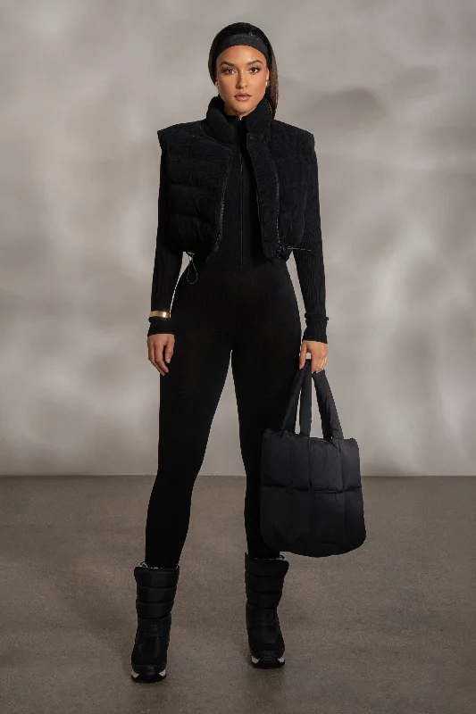 Fantastic Offers SaleBlack Kris Front Zipper Jumpsuit