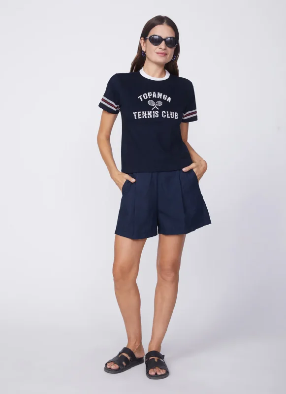 Fine Poplin Casual Short in New Navy