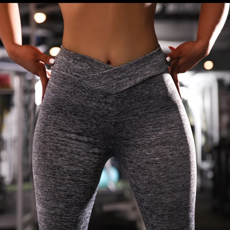 Hip Push Up High Waist Women Yoga Pants Solid Sport Leggings Workout Gym Running Slimming Sport Pants