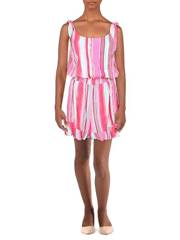 Today’s Deal Unbeatable pricesJuniors Womens Striped Short Romper