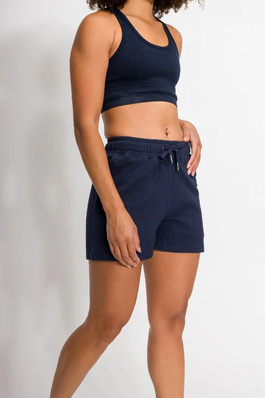 Olivia | Women's Bubble Knit Elastic Waist Band Shorts