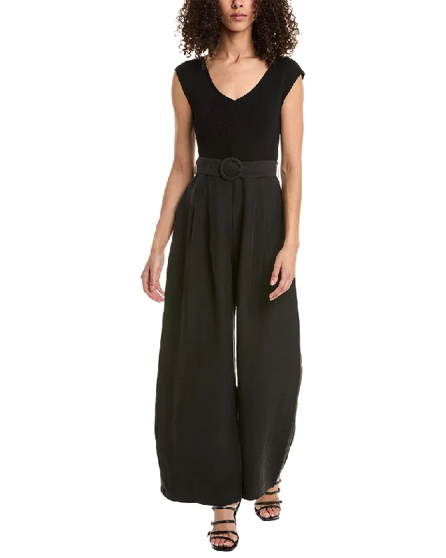 Price Break Seasonal best dealsTed Baker Bardot Wide Leg Linen-Blend Jumpsuit